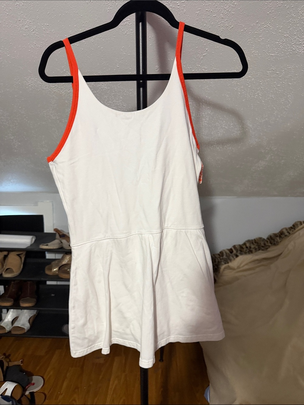 FP Movement by Free People White Romper with Orange Trim